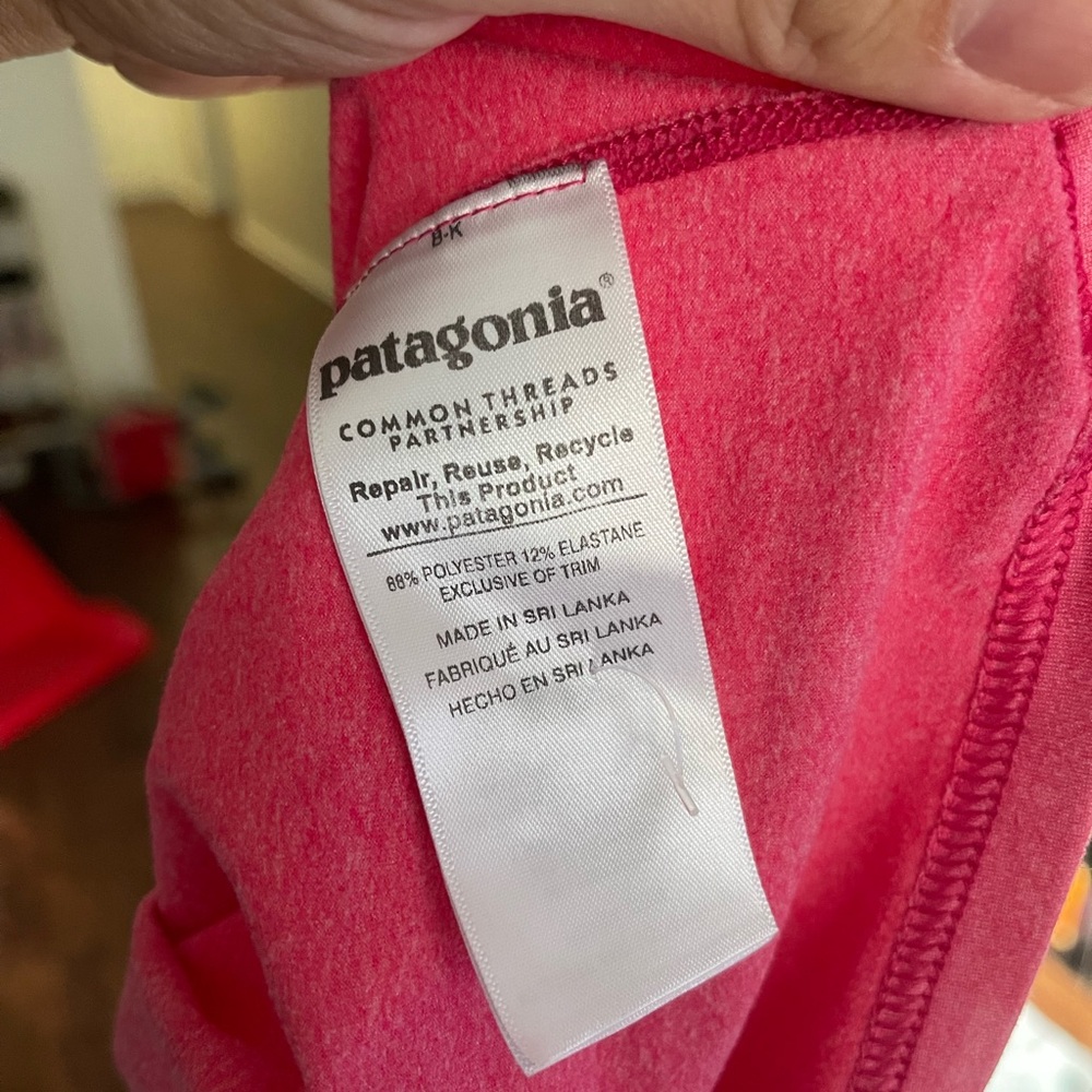 Patagonia‎ Kids Capilene Silkweight Long Sleeve Shirt Pink XXL (16–18) EUC - Picture 6 of 6